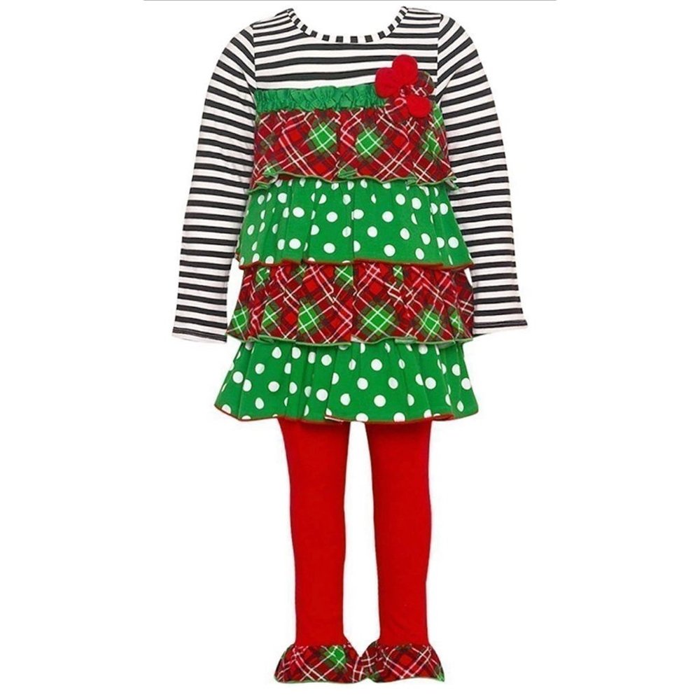 🎄🎈🎁 Girls Christmas Holiday outfit sz 4 5 6 new